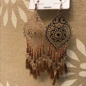 Rose gold Tassel earrings